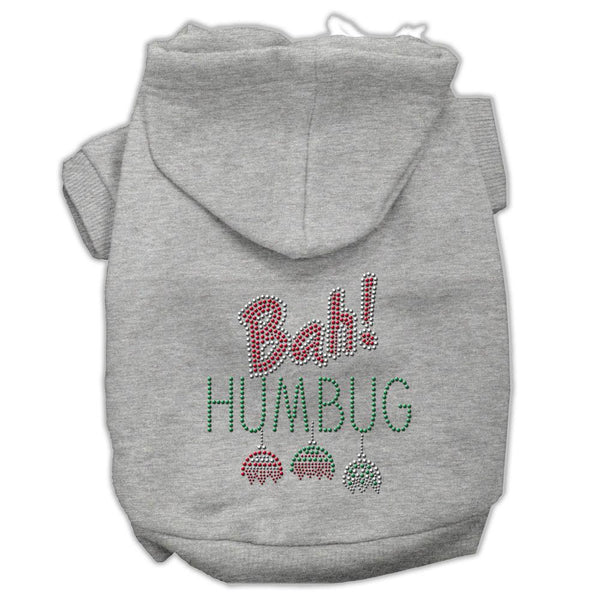 Bah Humbug Rhinestone Hoodies Grey XXXL(20)