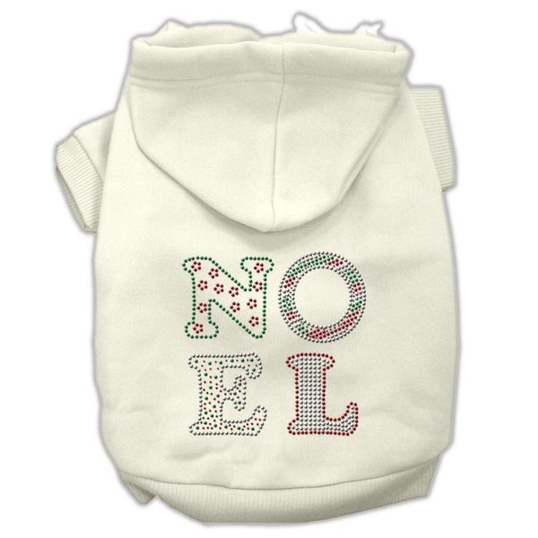 Noel Rhinestone Hoodies Cream XXXL(20)