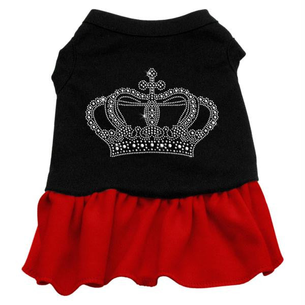 Rhinestone Crown Dress Black with Red XXXL (20)