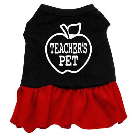 Teachers Pet Screen Print Dress Black with Red XXL (18)