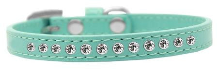 Clear Crystal Size 8 Aqua Puppy Collar