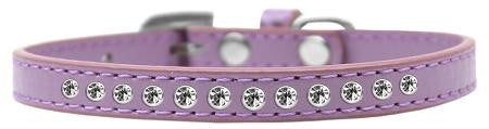 Clear Crystal Size 14 Lavender Puppy Collar