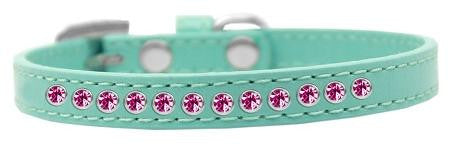 Bright Pink Crystal Size 14 Aqua Puppy Collar