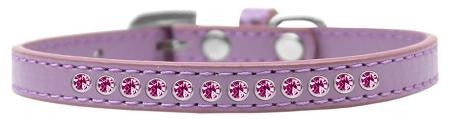 Bright Pink Crystal Size 8 Lavender Puppy Collar