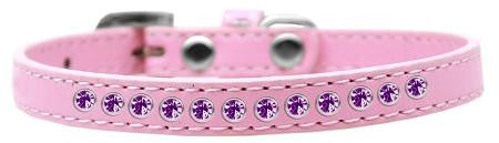 Purple Crystal Size 16 Light Pink Puppy Collar