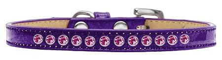 Bright Pink Crystal Size 12 Purple Puppy Ice Cream Collar