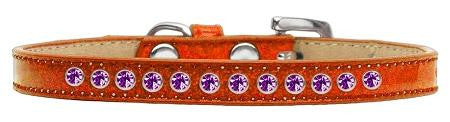 Purple Crystal Size 8 Orange Puppy Ice Cream Collar