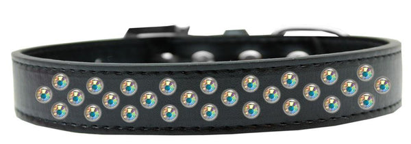 Sprinkles Dog Collar AB Crystals Size 18 Black