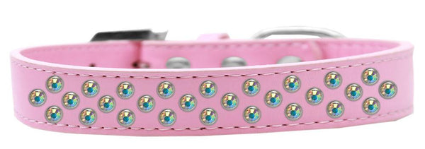 Sprinkles Dog Collar AB Crystals Size 18 Light Pink