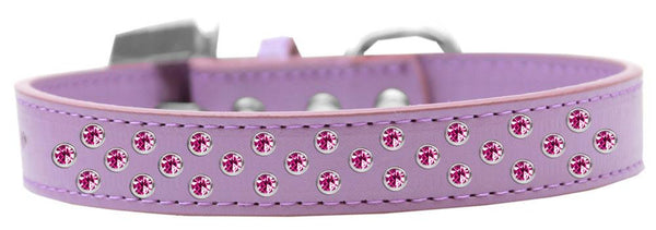 Sprinkles Dog Collar Bright Pink Crystals Size 20 Lavender