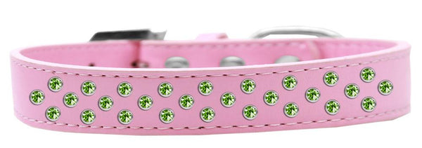 Sprinkles Dog Collar Lime Green Crystals Size 16 Light Pink