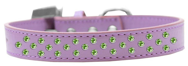 Sprinkles Dog Collar Lime Green Crystals Size 16 Lavender