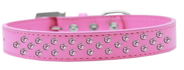 Sprinkles Dog Collar Light Pink Crystals Size 16 Bright Pink