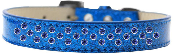 Sprinkles Ice Cream Dog Collar Blue Crystals Size 16 Blue