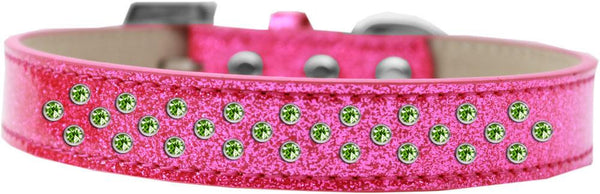 Sprinkles Ice Cream Dog Collar Lime Green Crystals Size 20 Pink