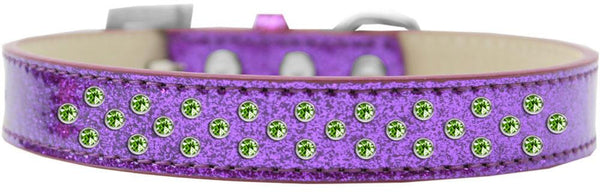 Sprinkles Ice Cream Dog Collar Lime Green Crystals Size 18 Purple