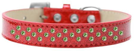 Sprinkles Ice Cream Dog Collar Lime Green Crystals Size 20 Red