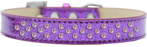 Sprinkles Ice Cream Dog Collar Light Pink Crystals Size 18 Purple