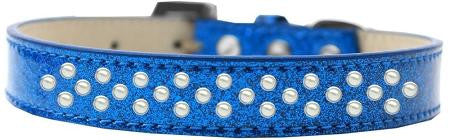 Sprinkles Ice Cream Dog Collar Pearls Size 20 Blue