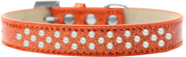 Sprinkles Ice Cream Dog Collar Pearls Size 14 Orange