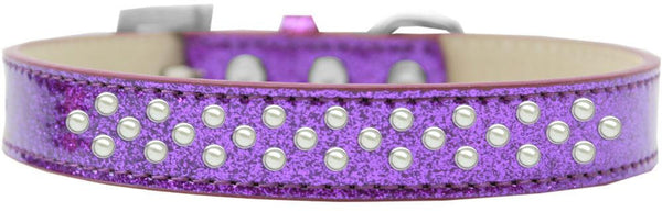 Sprinkles Ice Cream Dog Collar Pearls Size 16 Purple