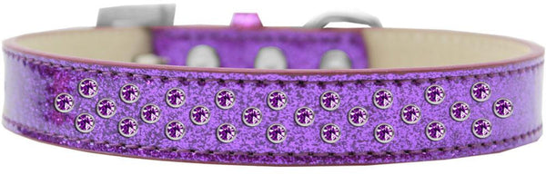 Sprinkles Ice Cream Dog Collar Purple Crystals Size 16 Purple