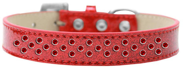 Sprinkles Ice Cream Dog Collar Red Crystals Size 16 Red