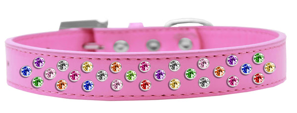 Sprinkles Dog Collar Confetti Crystals Size 20 Bright Pink