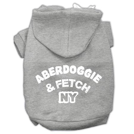 Aberdoggie NY Screenprint Pet Hoodies Grey Size Lg (14)