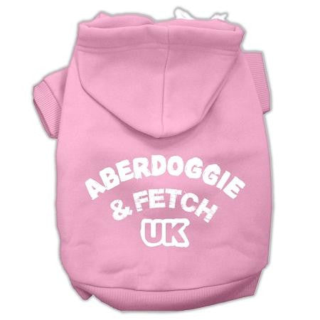 Aberdoggie UK Screenprint Pet Hoodies Light Pink Size Lg (14)