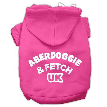 Aberdoggie UK Screenprint Pet Hoodies Bright Pink Size Med (12)