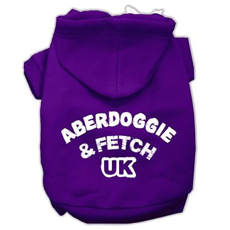 Aberdoggie UK Screenprint Pet Hoodies Purple Size XS (8)