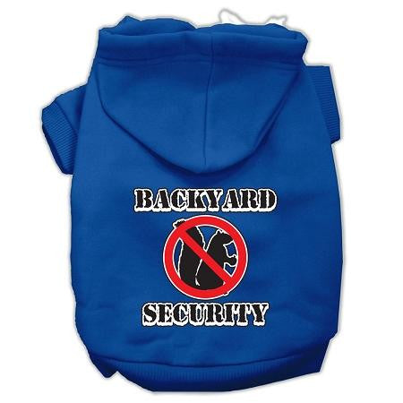 Backyard Security Screen Print Pet Hoodies Blue L (14)