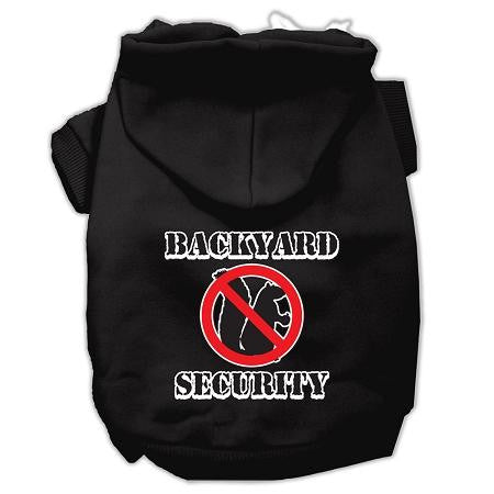 Backyard Security Screen Print Pet Hoodies Black Size XXXL(20)