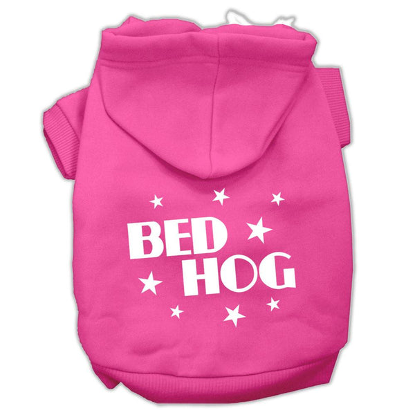 Bed Hog Screen Printed Pet Hoodies Bright Pink Size Sm (10)