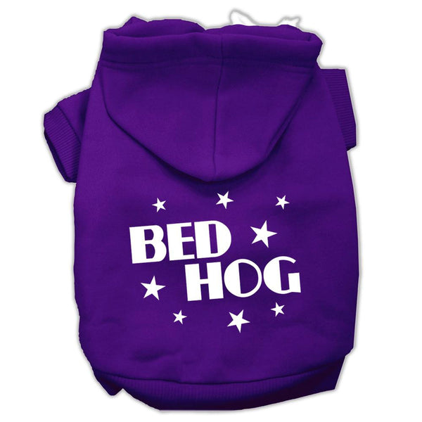 Bed Hog Screen Printed Pet Hoodies Purple Size XL (16)