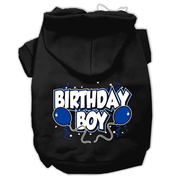 Birthday Boy Screen Print Pet Hoodies Black Size XXL (18)