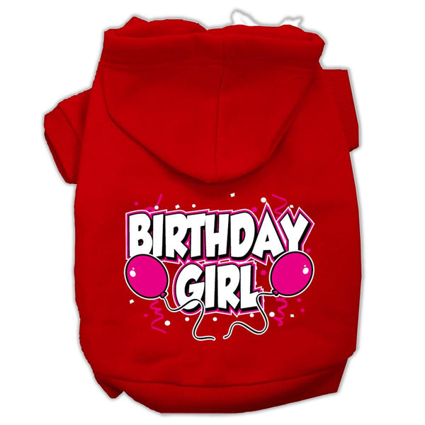 Birthday Girl Screen Print Pet Hoodies Red Size XL (16)