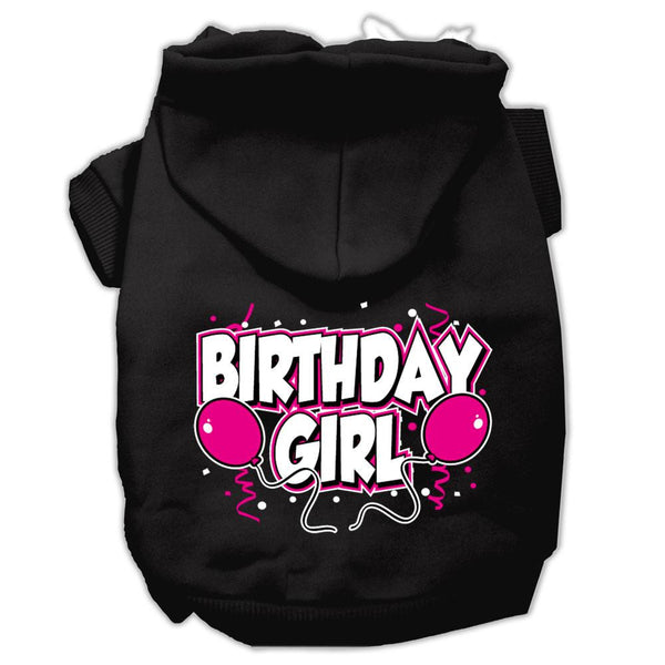 Birthday Girl Screen Print Pet Hoodies Black Size XXXL (20)