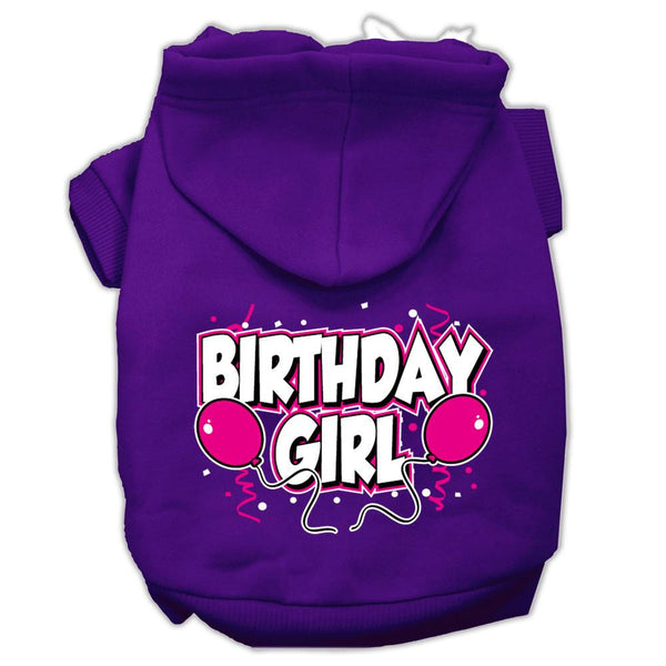 Birthday Girl Screen Print Pet Hoodies Purple Size XXXL (20)