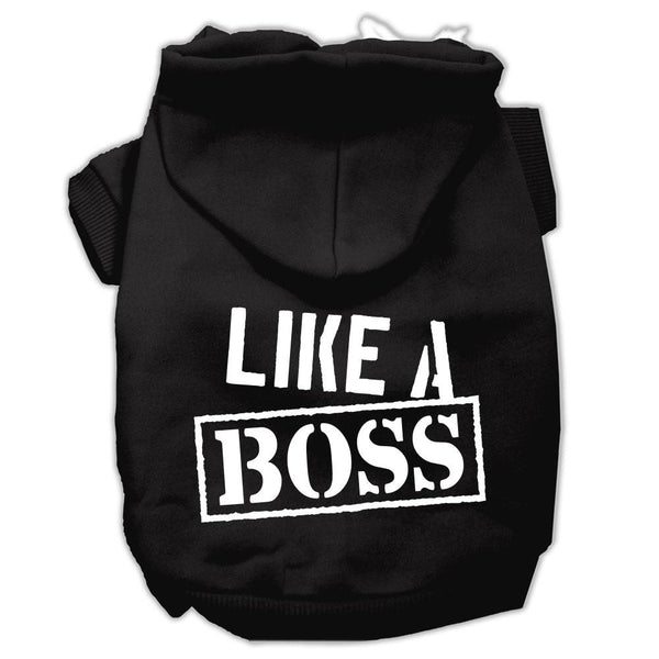 Like a Boss Screen Print Pet Hoodies Black Size XXXL (20)