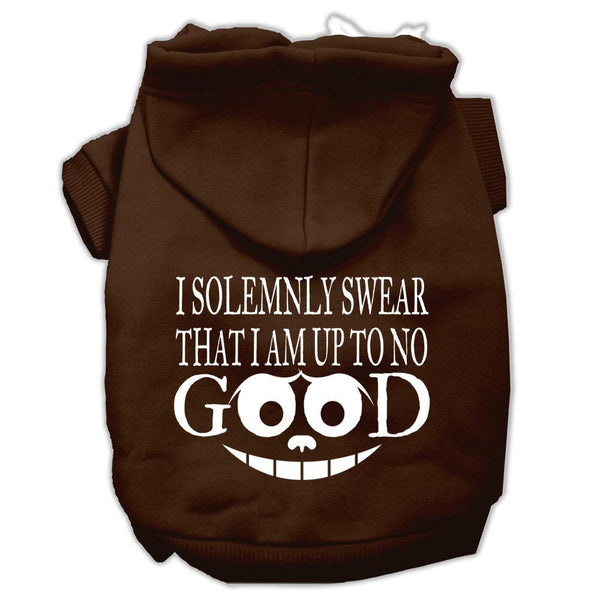 Up to No Good Screen Print Pet Hoodies Brown Size XXXL (20)