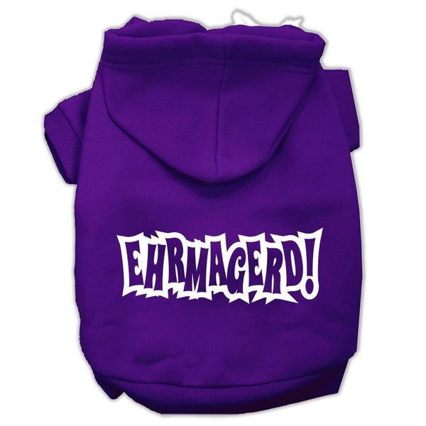 Ehrmagerd Screen Print Pet Hoodies Purple Size XS (8)