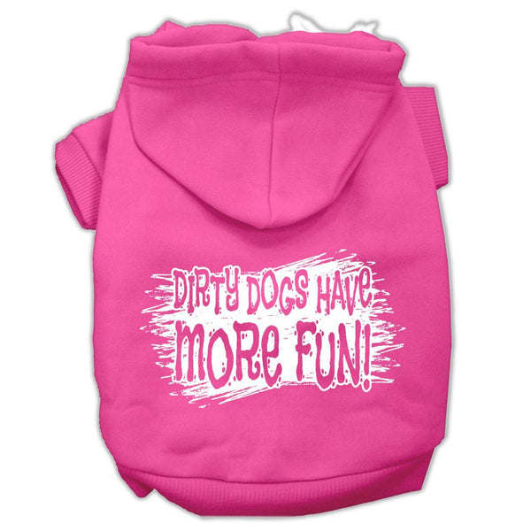 Dirty Dogs Screen Print Pet Hoodies Bright Pink Size XXL (18)