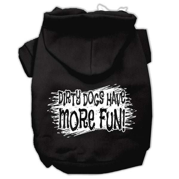 Dirty Dogs Screen Print Pet Hoodies Black Size XXXL (20)