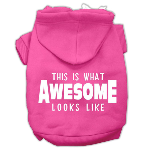 This is What Awesome Looks Like Dog Pet Hoodies Bright Pink Size Lg (14)