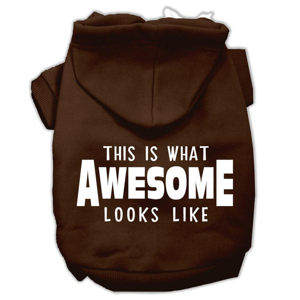 This is What Awesome Looks Like Dog Pet Hoodies Brown Size Lg (14)