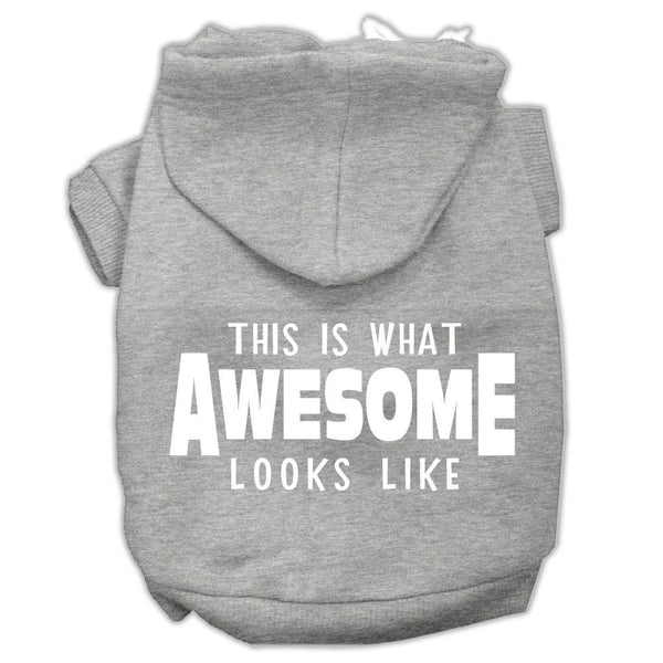 This is What Awesome Looks Like Dog Pet Hoodies Grey Size Lg (14)