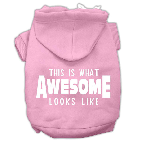 This is What Awesome Looks Like Dog Pet Hoodies Light Pink Size Lg (14)