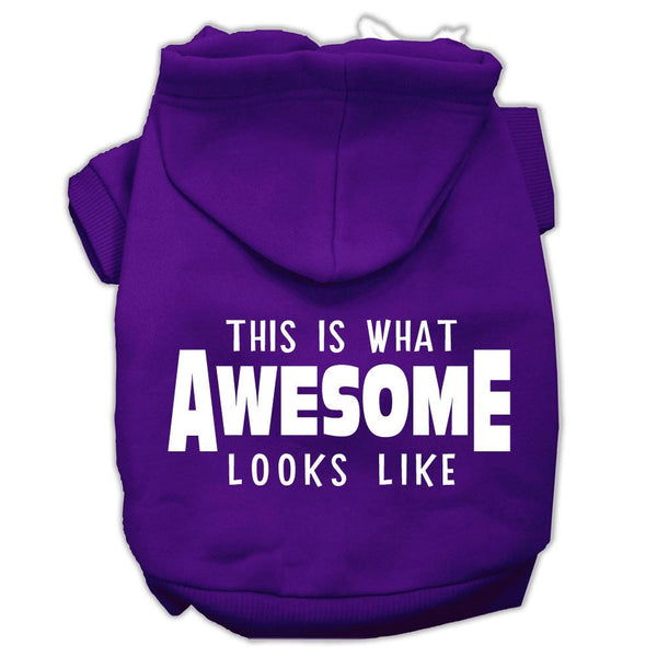 This is What Awesome Looks Like Dog Pet Hoodies Purple Size Lg (14)